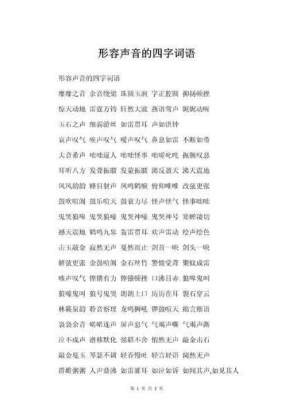 形状声音的词语有哪些_如何用在作文里